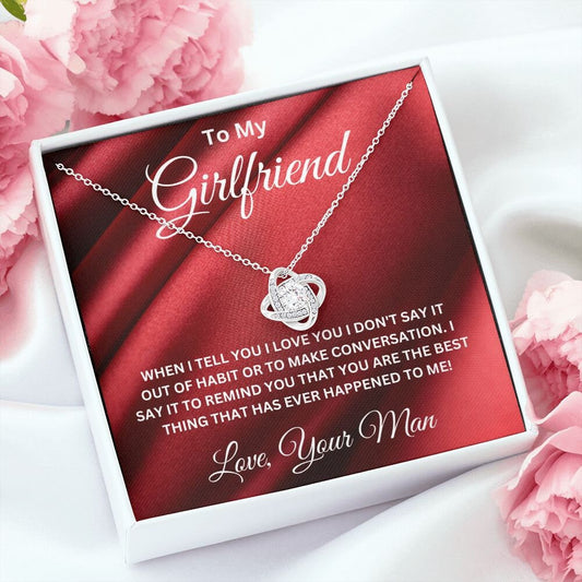 To My Girlfriend Necklace, Anniversary Gift for Girlfriend, Girlfriend Birthday, Girlfriend Necklace, Christmas Gift For Girlfriend