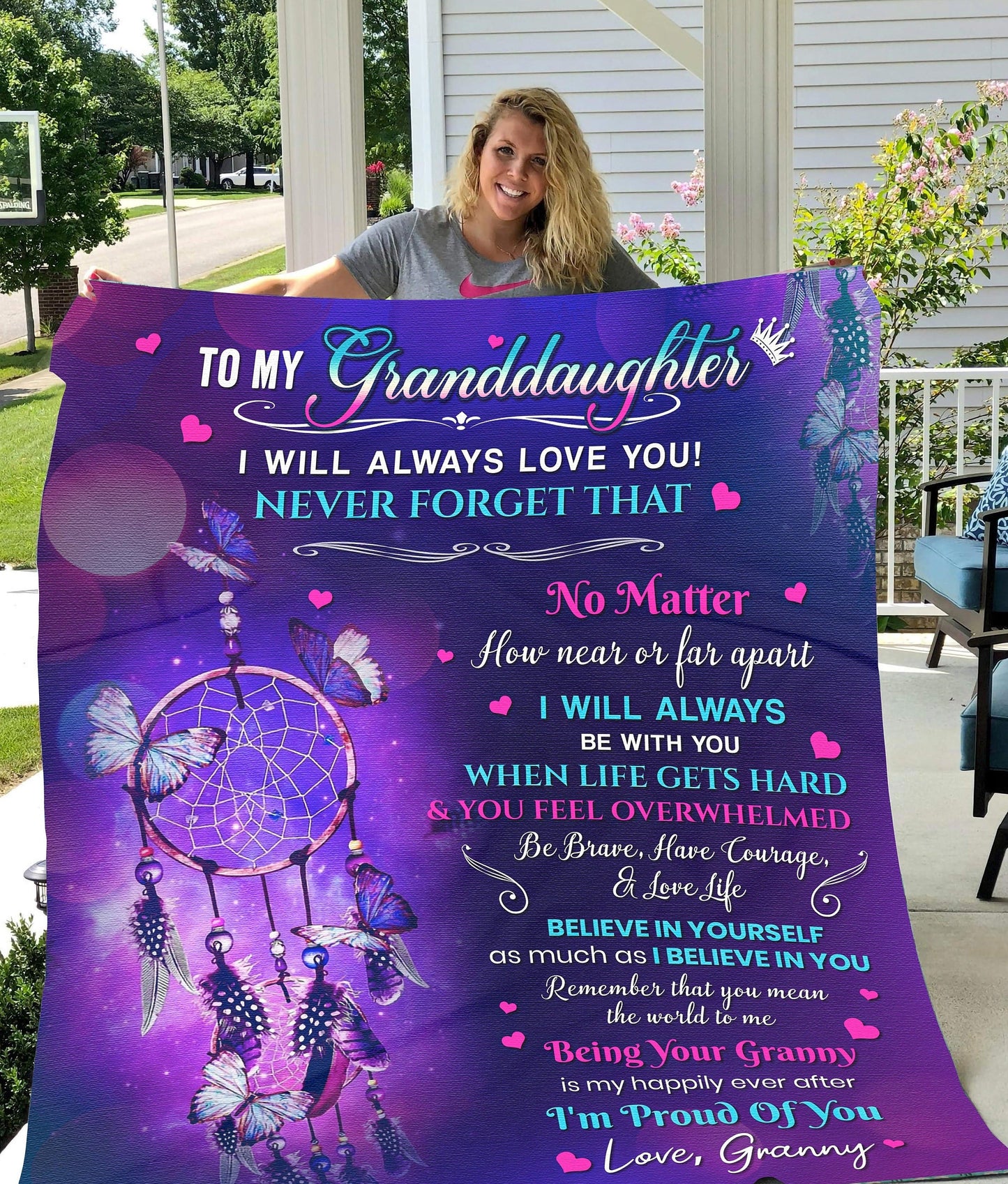 To My Granddaughter | From Granny | Cozy Plush Fleece Blanket - 50X60