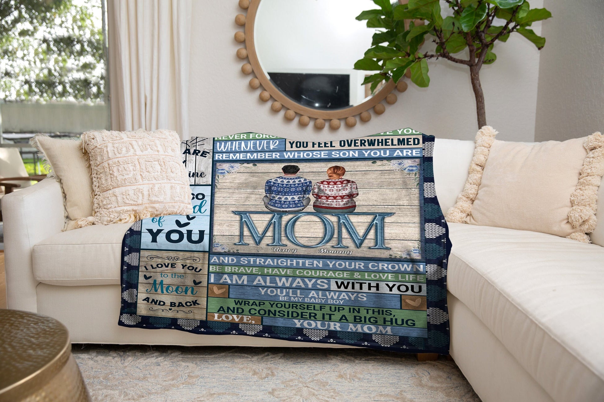 To My Son From Mom - So Proud of You | Premium Plush Blanket