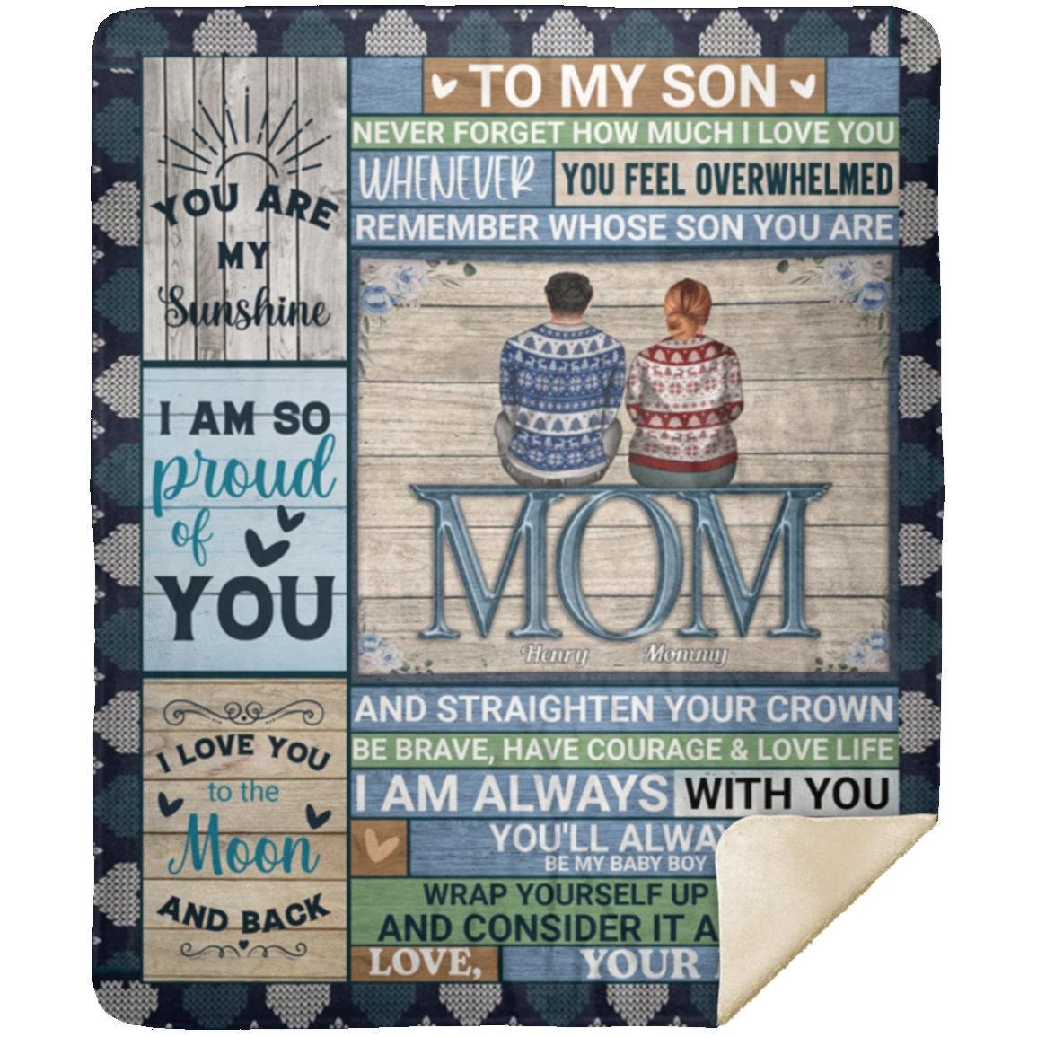 To My Son From Mom - So Proud of You | Premium Plush Blanket