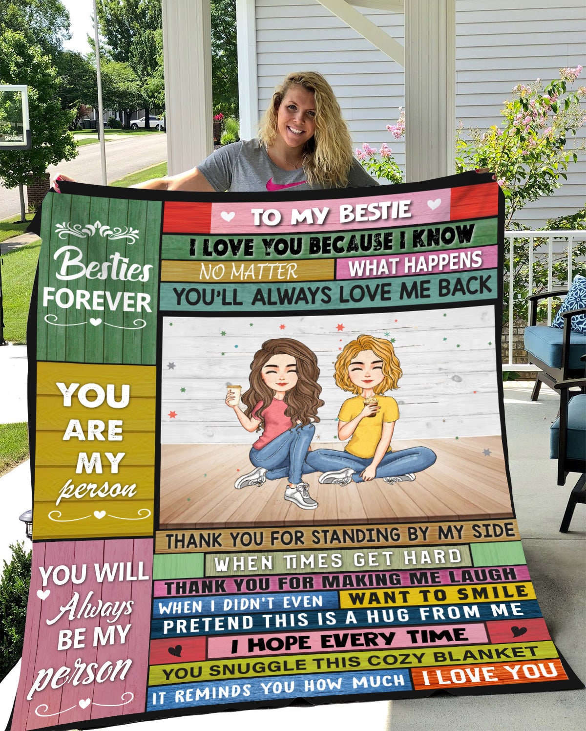 To My Bestie - Thank you | Premium Plush Blanket, Best Friends