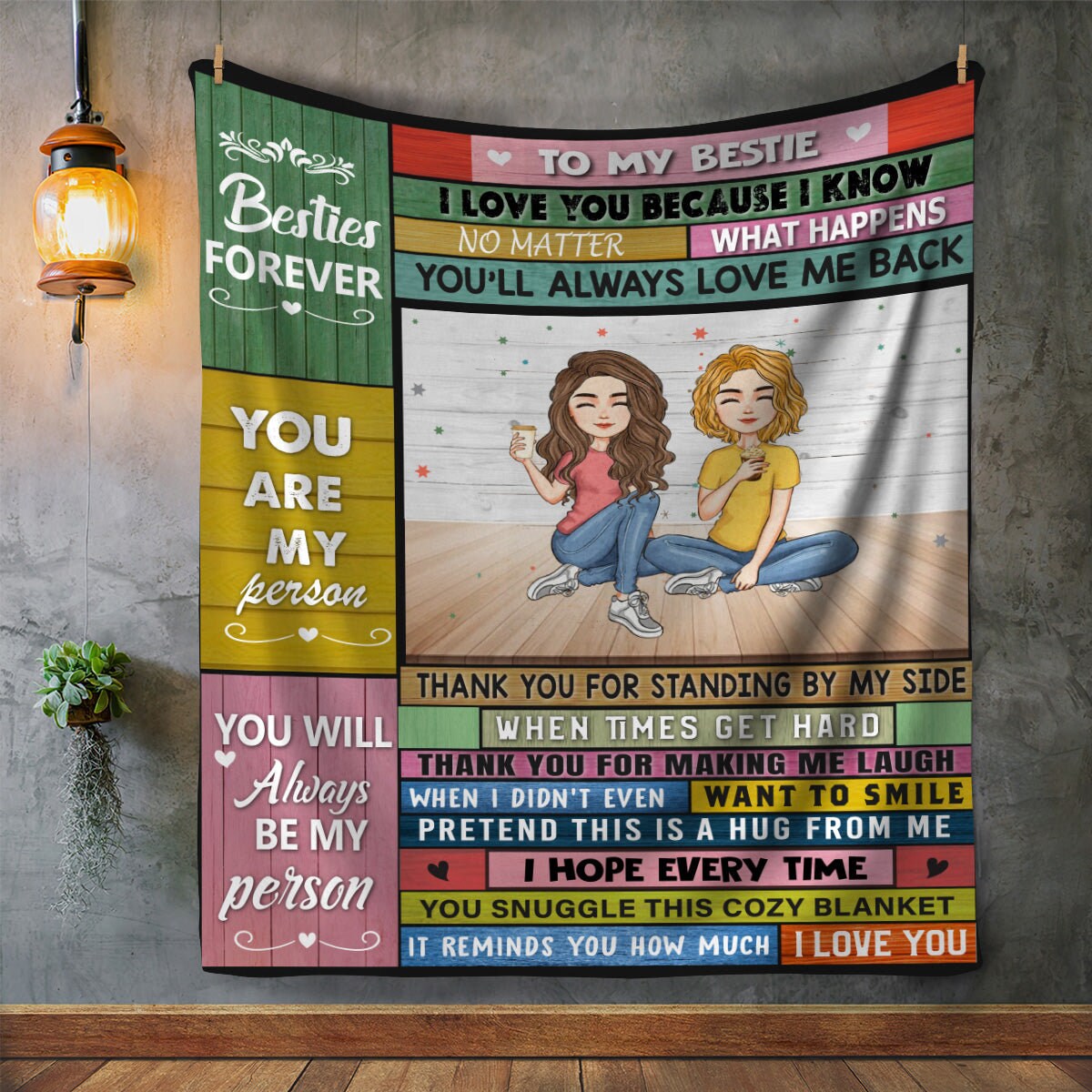 To My Bestie - Thank you | Premium Plush Blanket, Best Friends