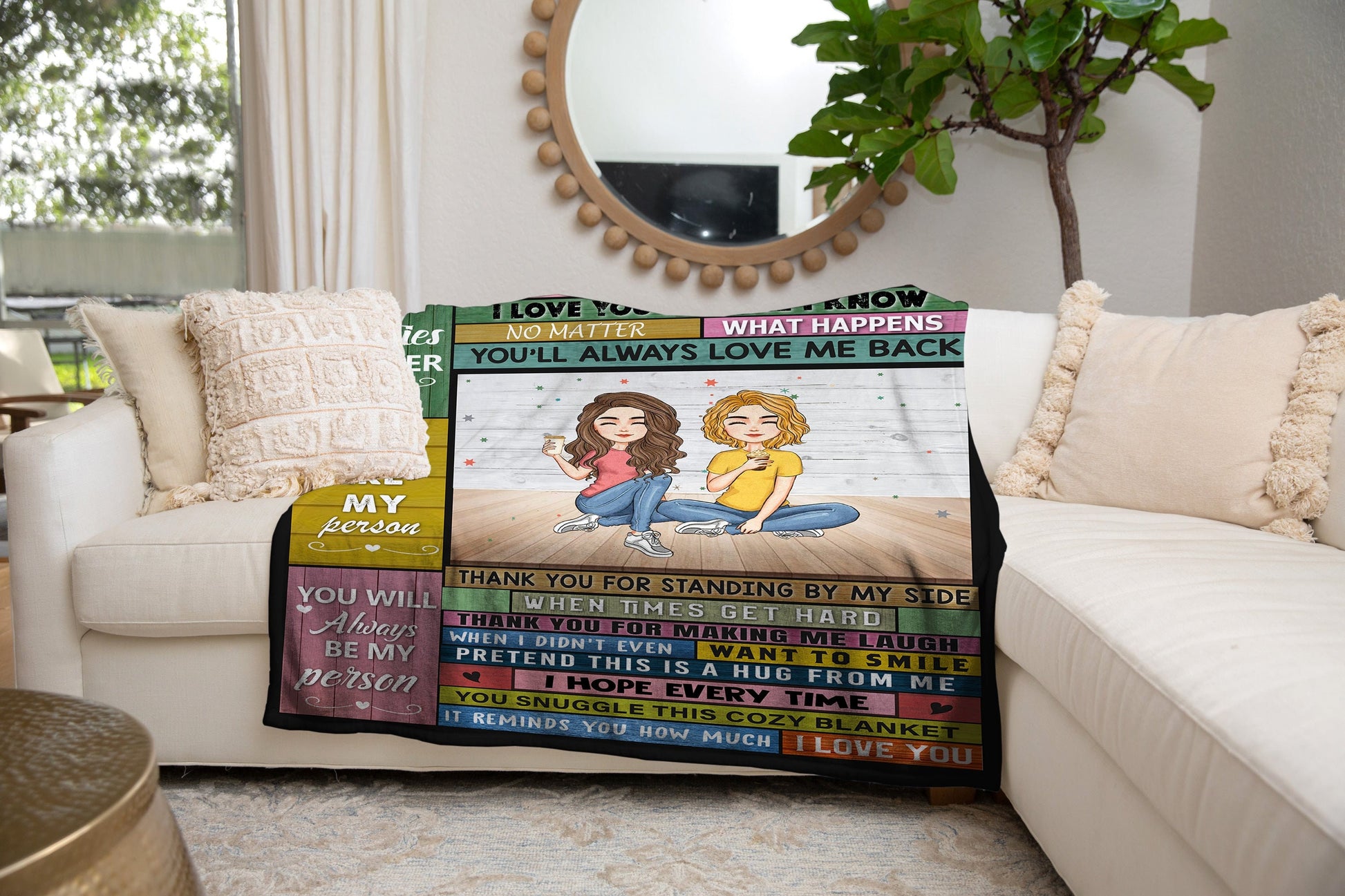 To My Bestie - Thank you | Premium Plush Blanket, Best Friends