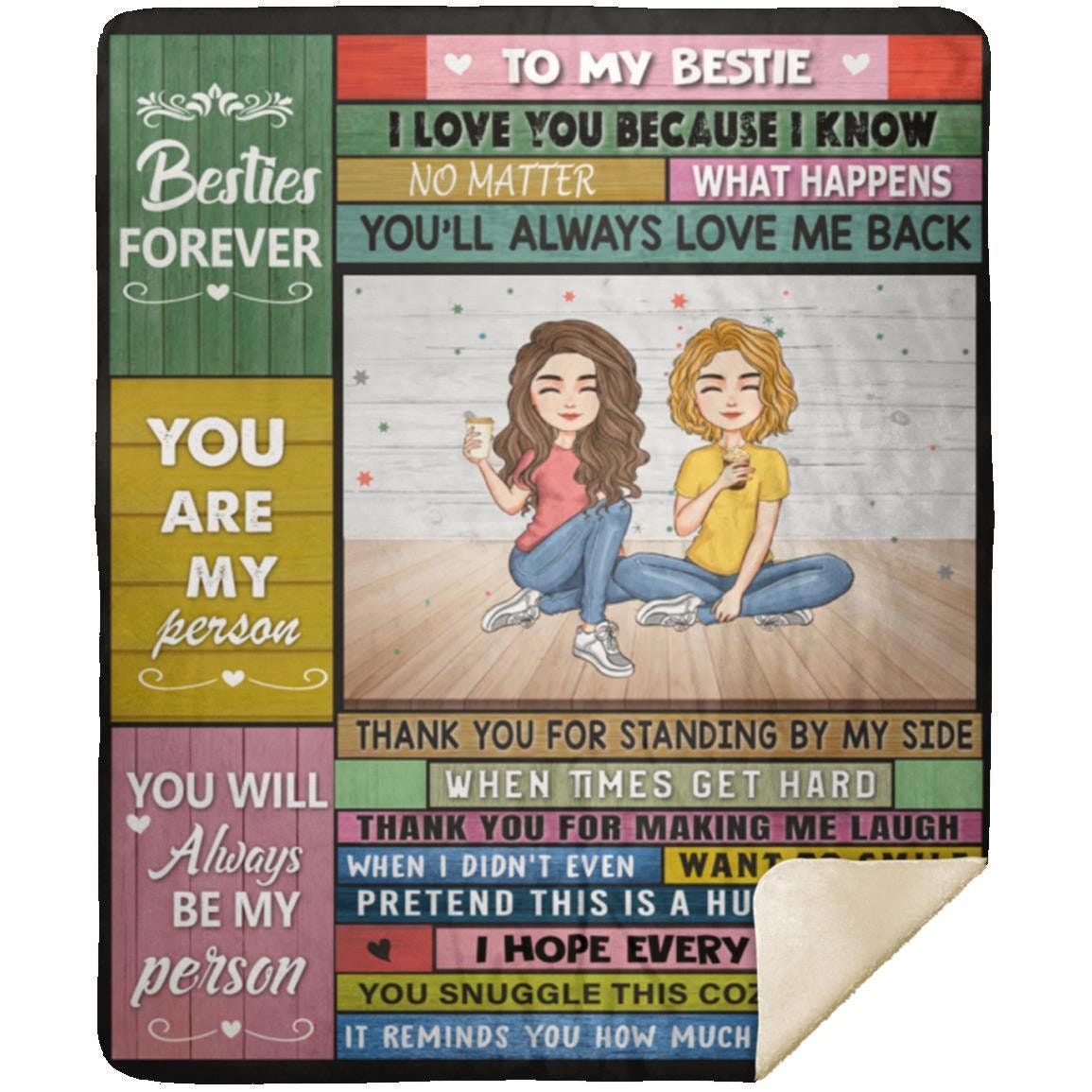 To My Bestie - Thank you | Premium Plush Blanket, Best Friends