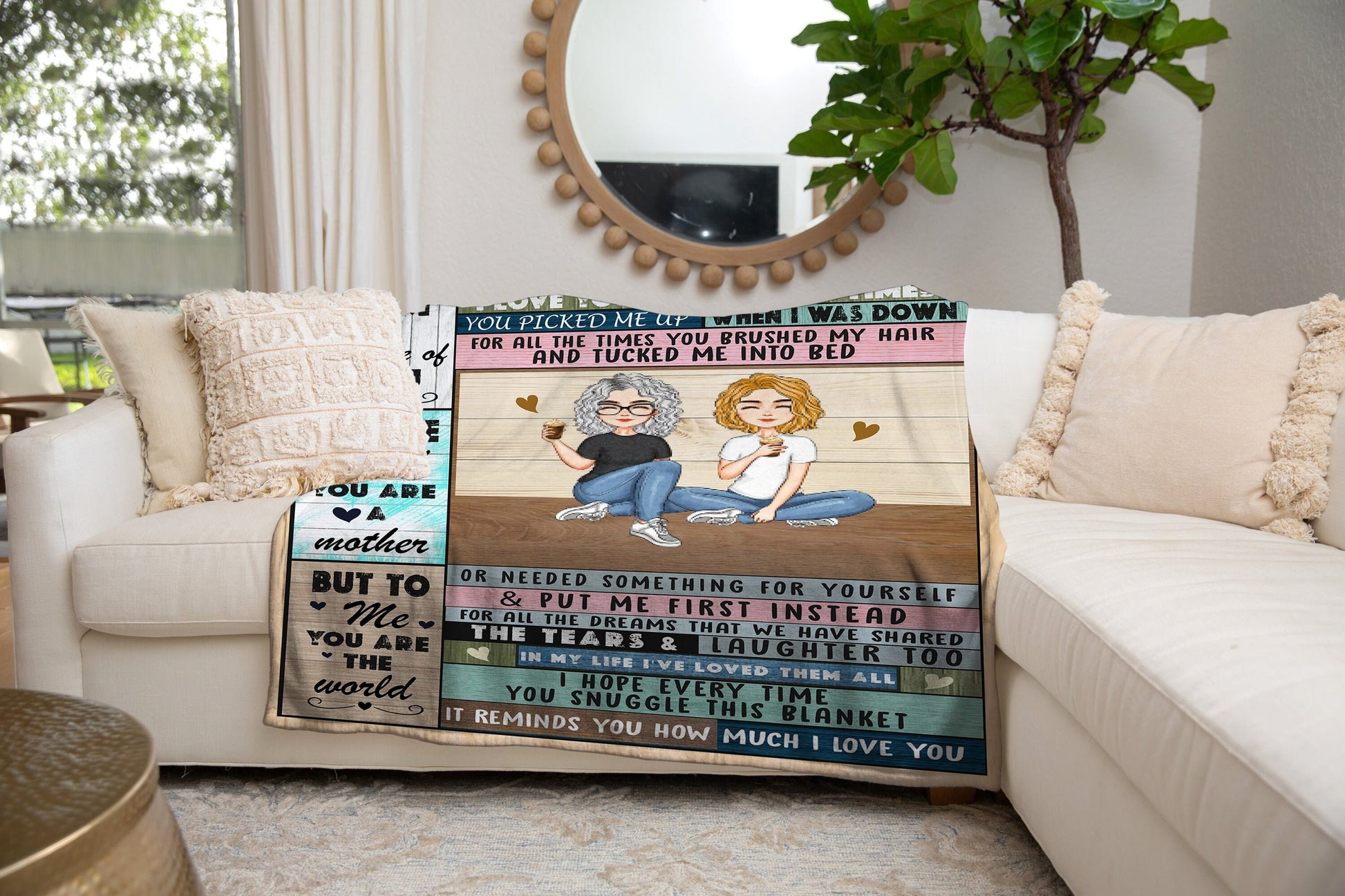 To My Mom - My World | Premium Plush Blanket
