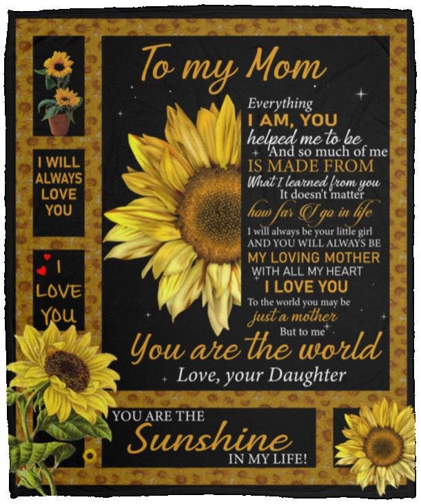 To My Mom - My World | Premium Plush Blanket