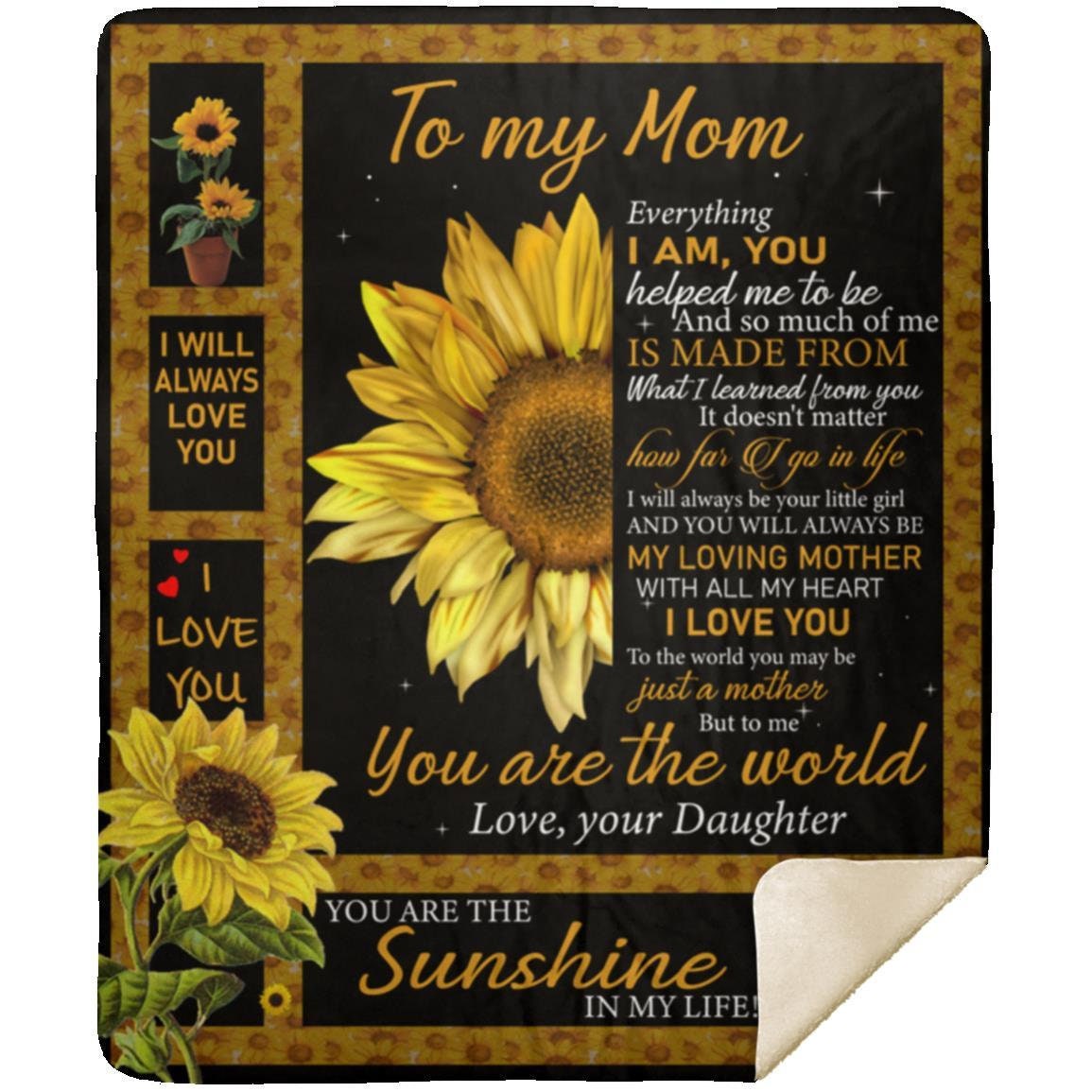 To My Mom - My World | Premium Plush Blanket