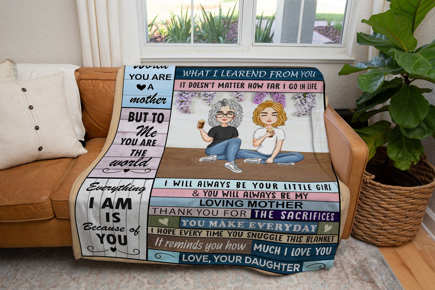 To My Mom - My Loving Mother | Premium Plush Blanket