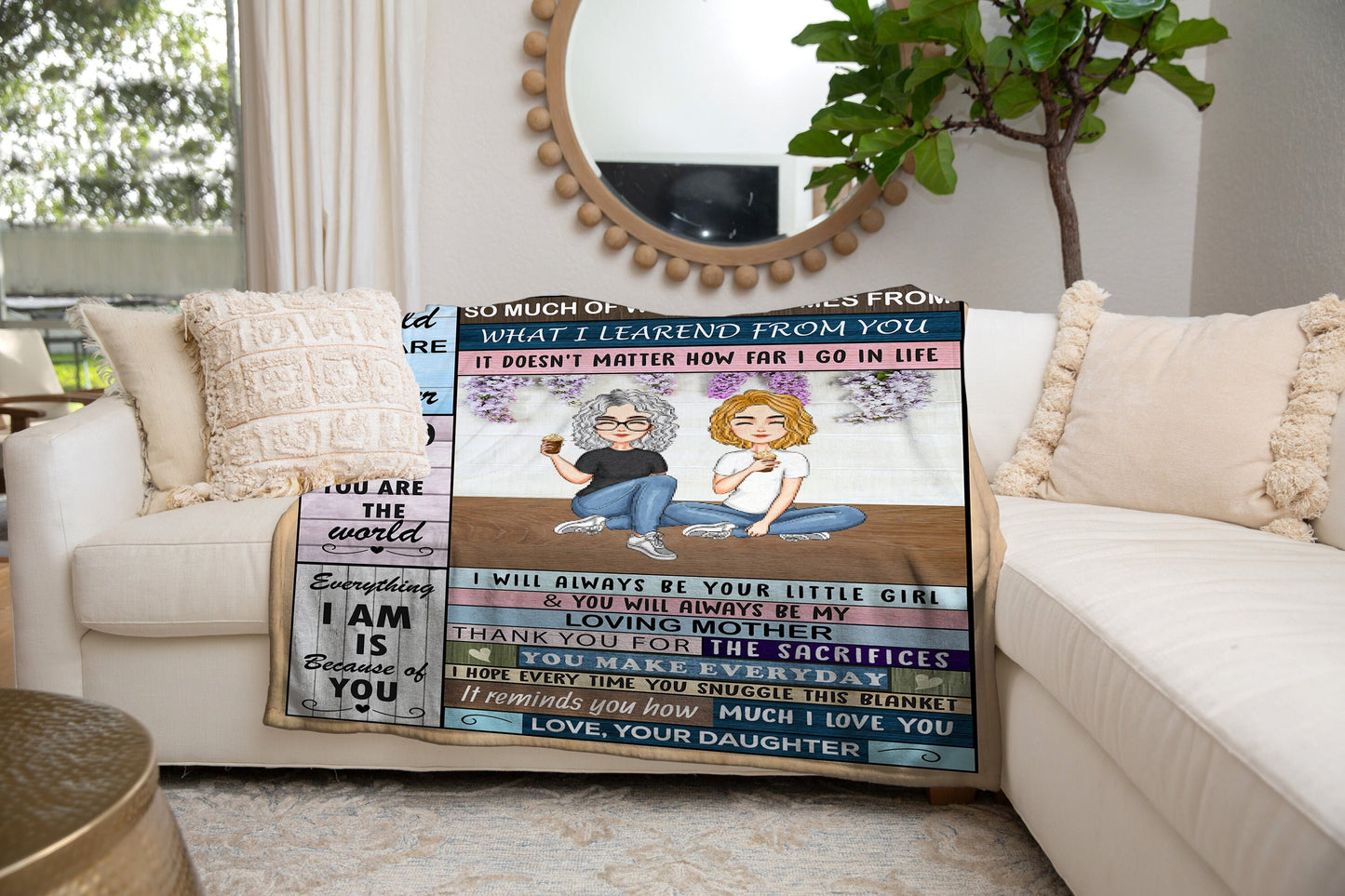 To My Mom - My Loving Mother | Premium Plush Blanket