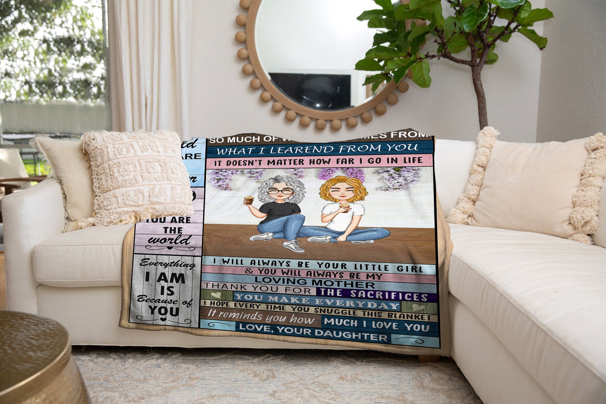 To My Mom - My Loving Mother | Premium Plush Blanket