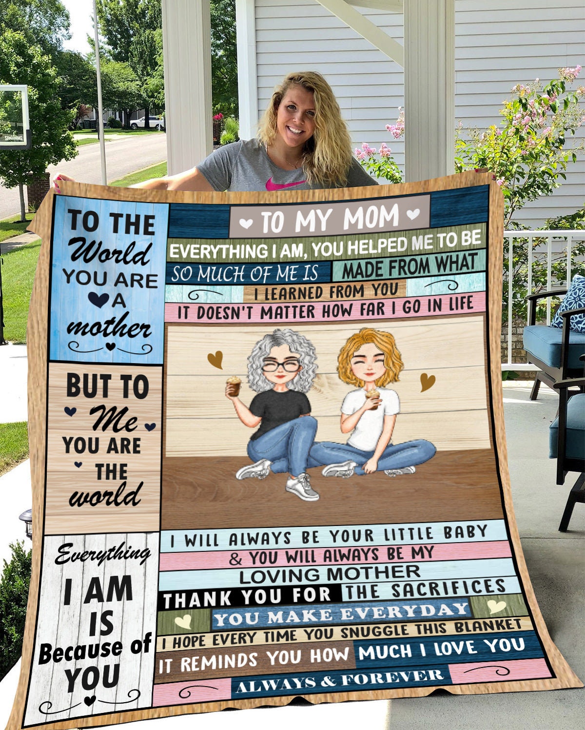 To My Mom - My World | Premium Plush Blanket