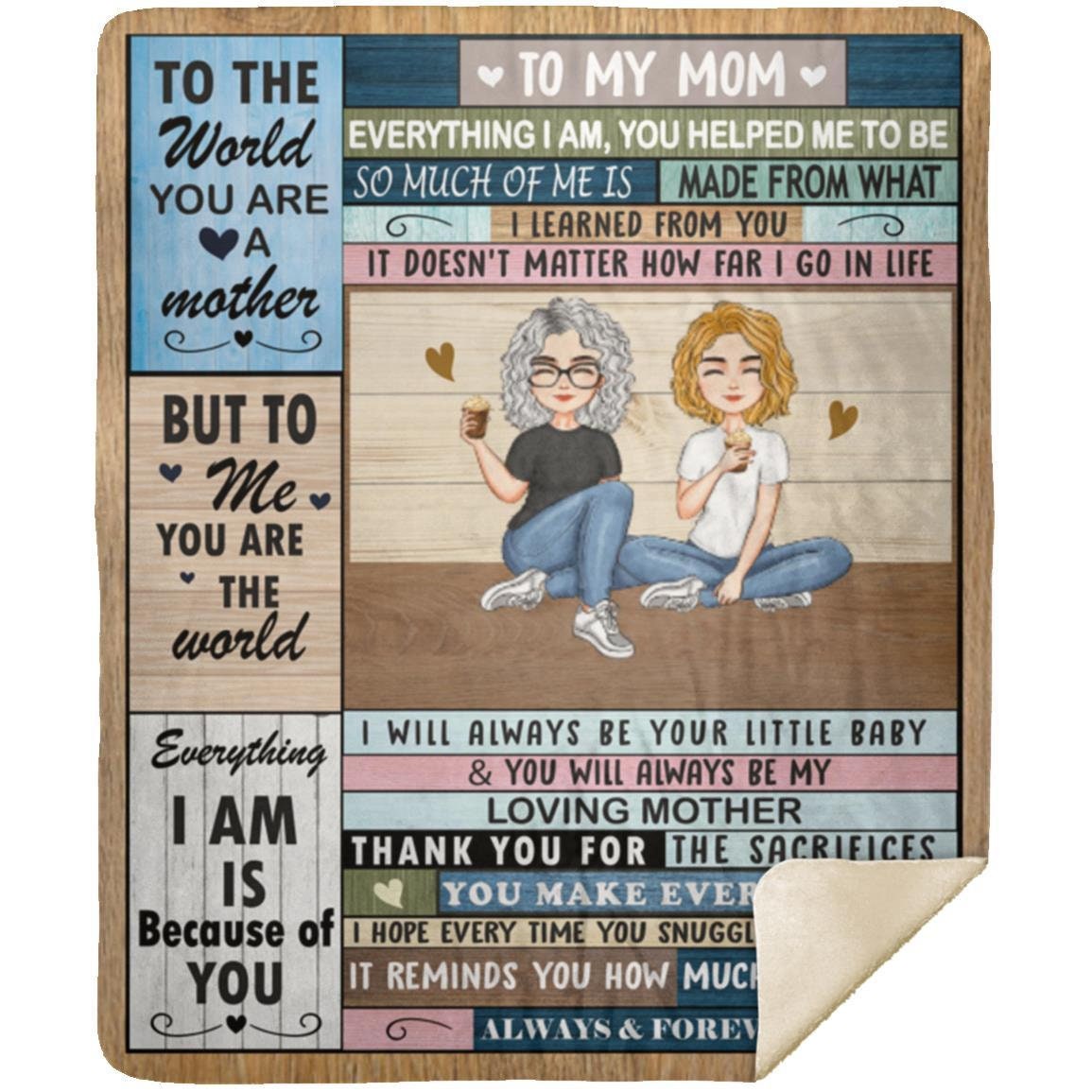 To My Mom - My World | Premium Plush Blanket