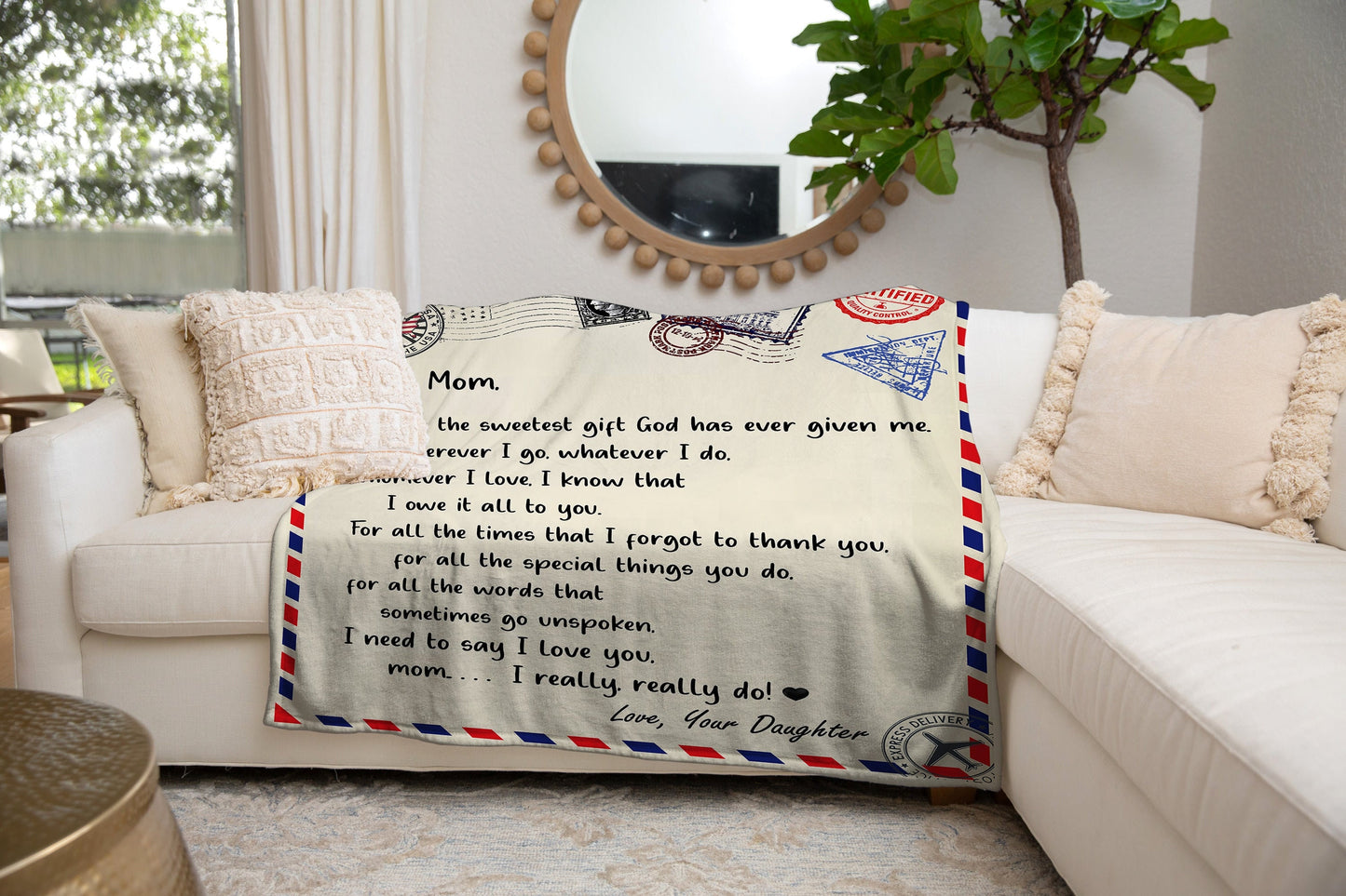To My Mom - I Really Love You | Premium Plush Blanket