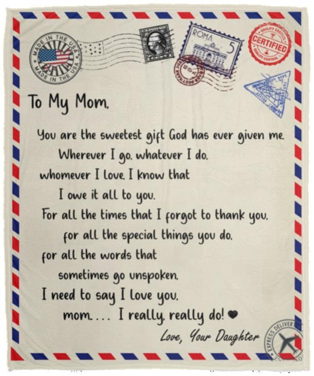 To My Mom - I Really Love You | Premium Plush Blanket