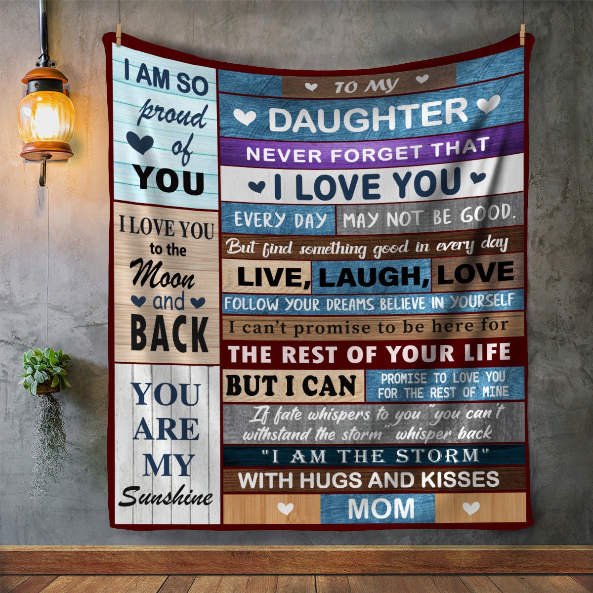 To My Daughter - So Proud of You | Premium Plush Blanket