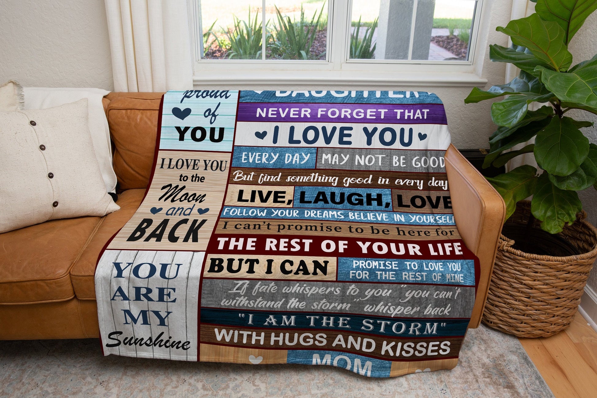 To My Daughter - So Proud of You | Premium Plush Blanket