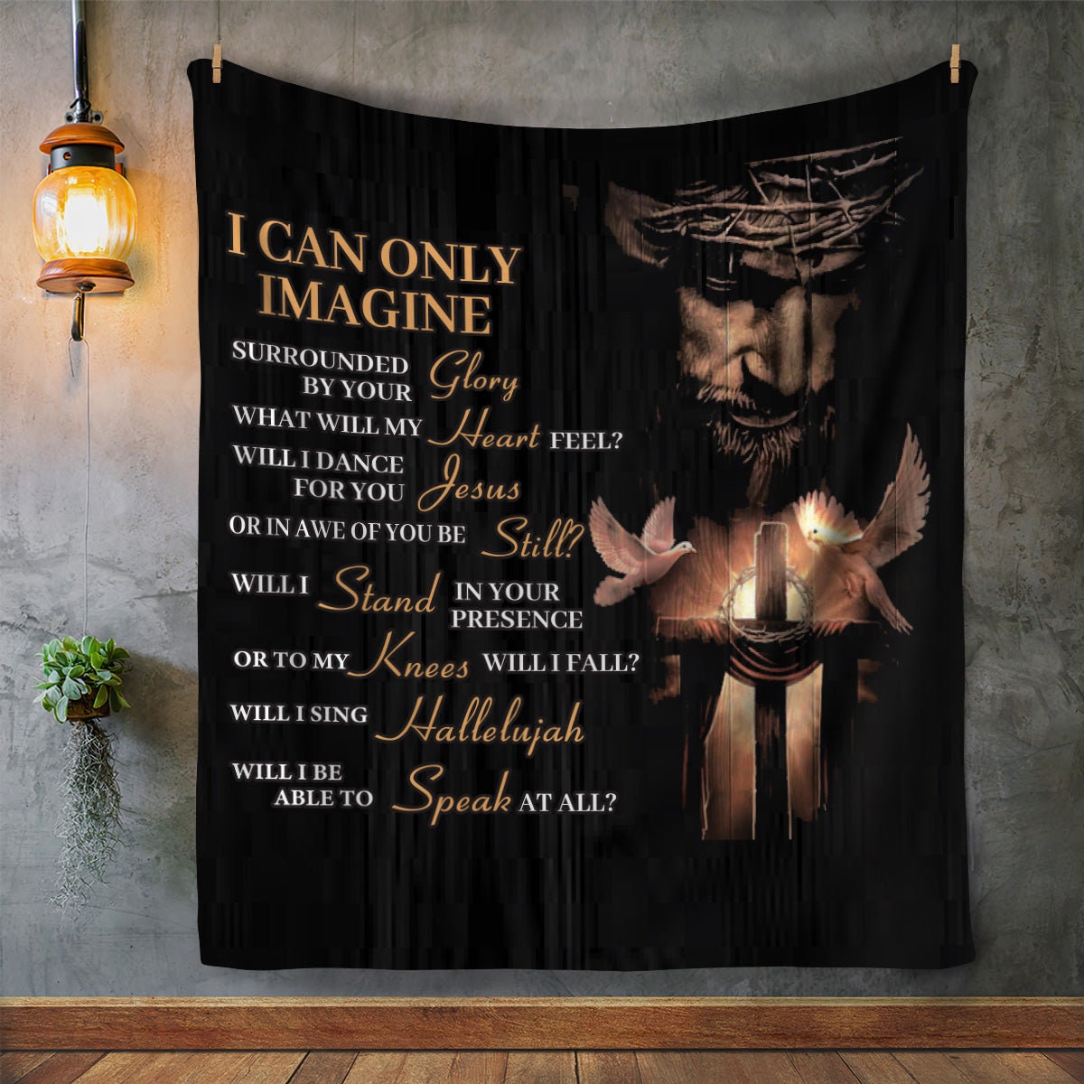 Jesus - I Can Only Imagine | Premium Plush Blanket, Queen, Throw, Fleece, Sherpa