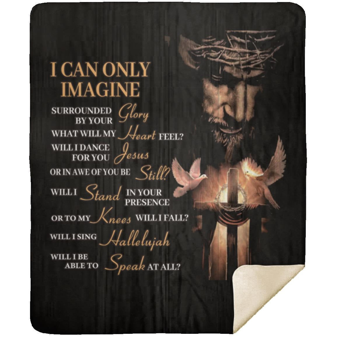 Jesus - I Can Only Imagine | Premium Plush Blanket, Queen, Throw, Fleece, Sherpa