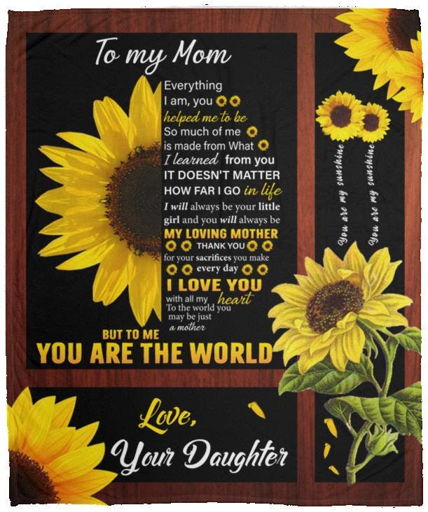 My Loving Mother | Premium Plush Blanket, Queen, Throw, Fleece, Sherpa, From Daughter, Daughter to Mom