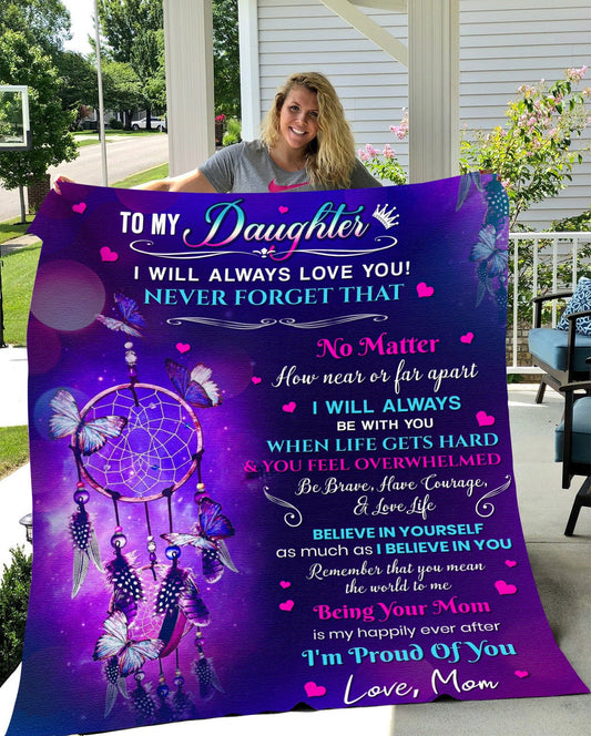 Daughter - Believe In Yourself | Premium Plush Blanket, Queen, Throw, Fleece, Sherpa