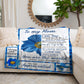 To My Mom - You Are The World | Premium Plush Blanket, From Daughter, Queen, Throw, Fleece, Sherpa