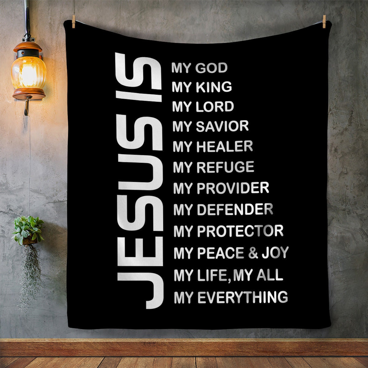Jesus - My King | Premium Plush Blanket, Queen, Throw, Fleece, Sherpa