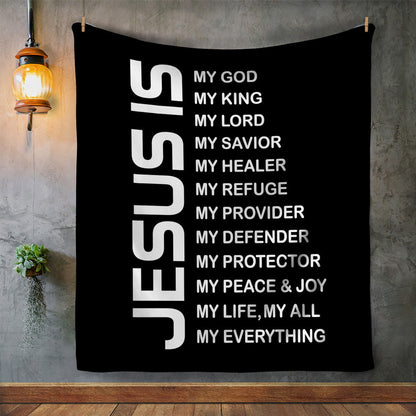 Jesus - My King | Premium Plush Blanket, Queen, Throw, Fleece, Sherpa