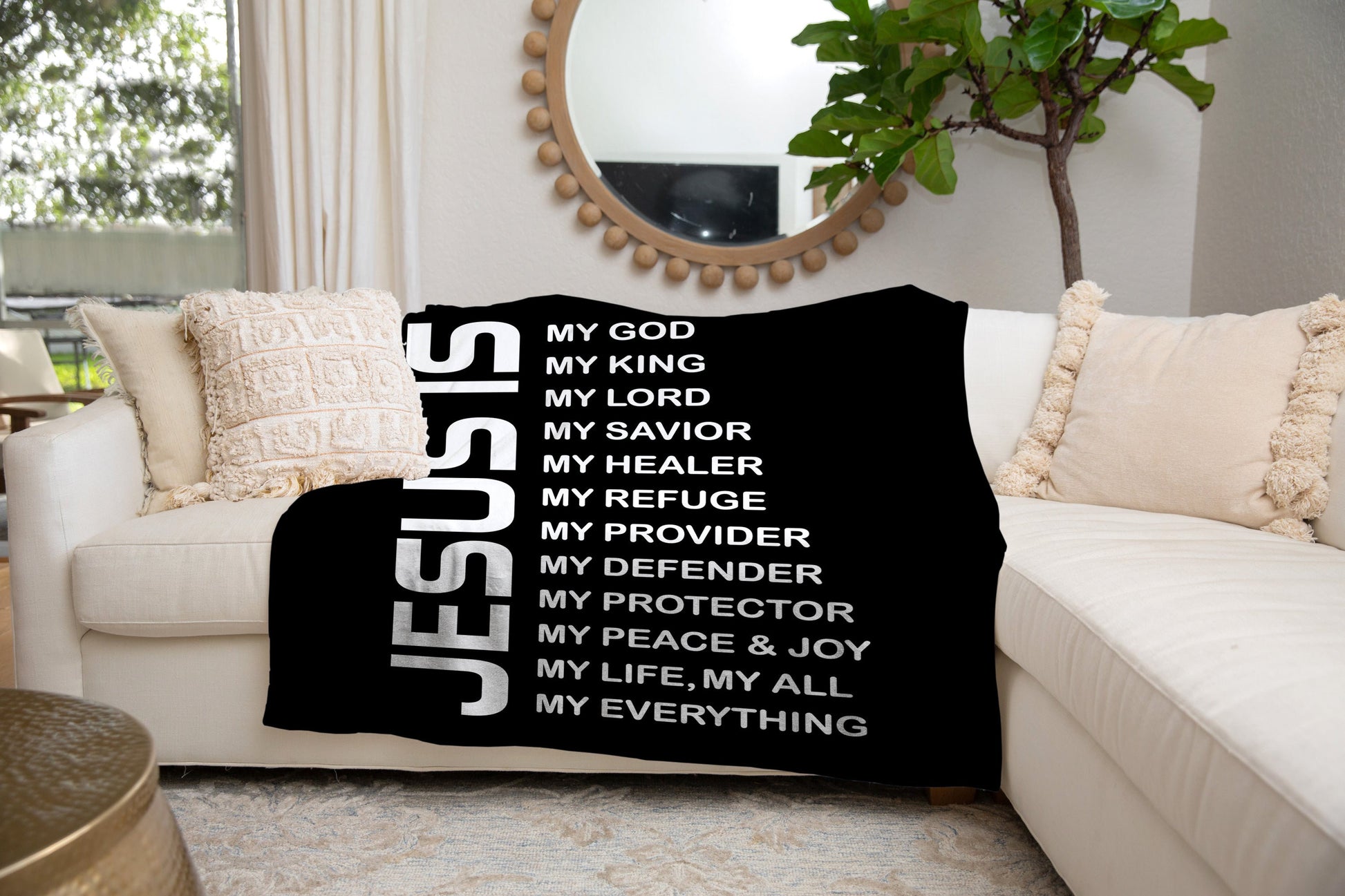 Jesus - My King | Premium Plush Blanket, Queen, Throw, Fleece, Sherpa