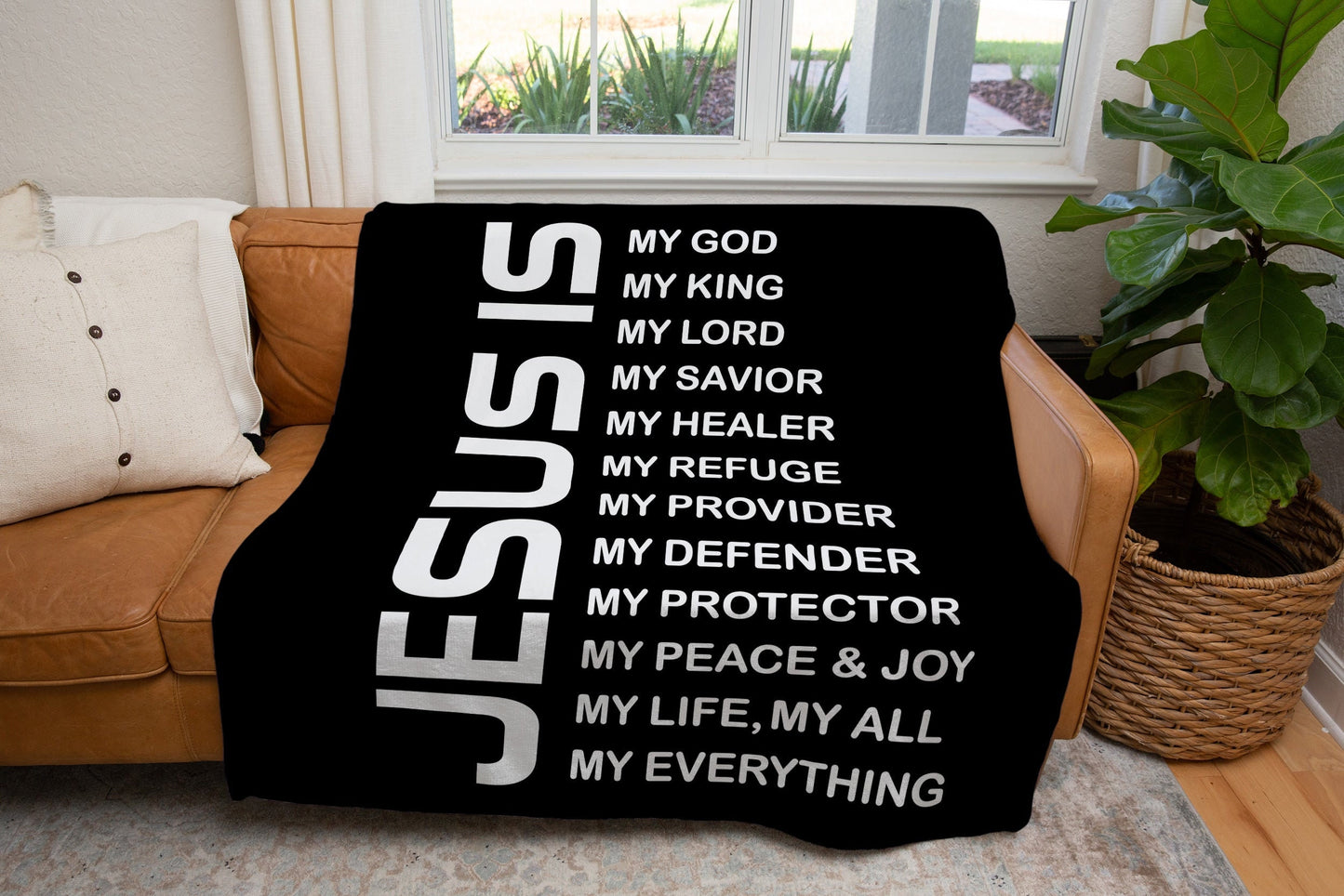 Jesus - My King | Premium Plush Blanket, Queen, Throw, Fleece, Sherpa