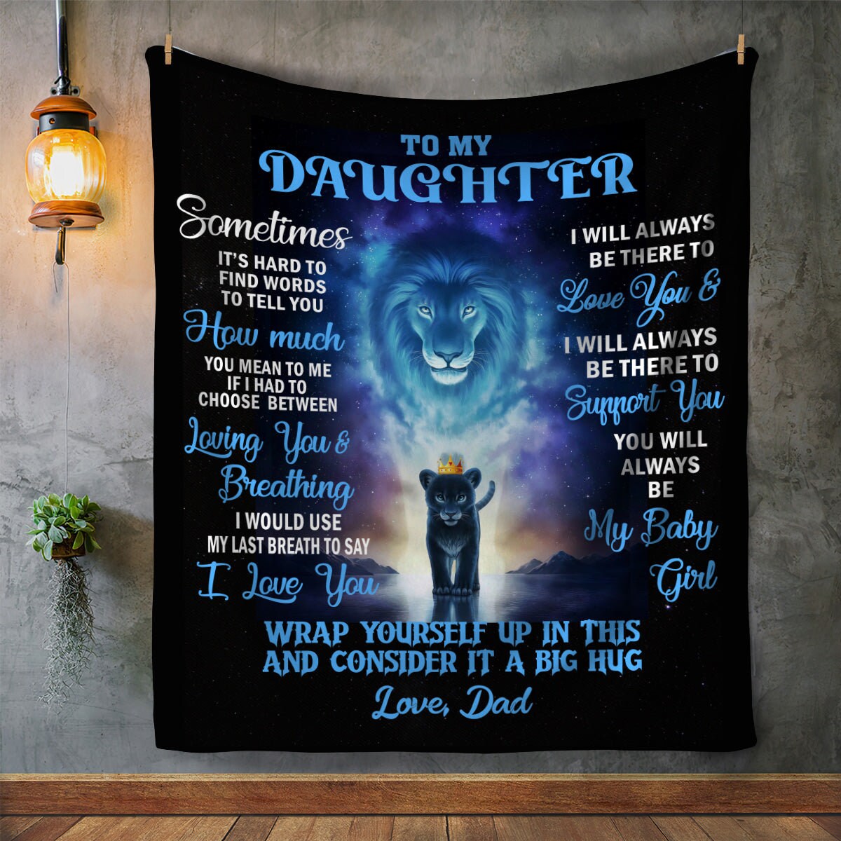 To My Daughter - My Baby Girl | Premium Plush Blanket, Queen, Throw, Fleece, Sherpa