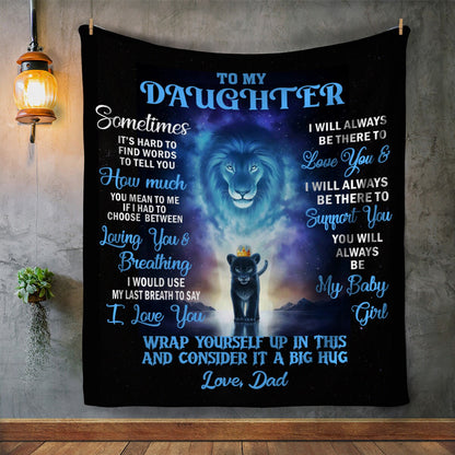 To My Daughter - My Baby Girl | Premium Plush Blanket, Queen, Throw, Fleece, Sherpa