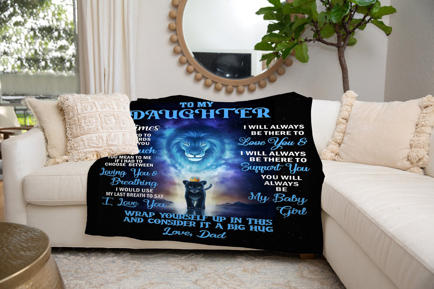 To My Daughter - My Baby Girl | Premium Plush Blanket, Queen, Throw, Fleece, Sherpa