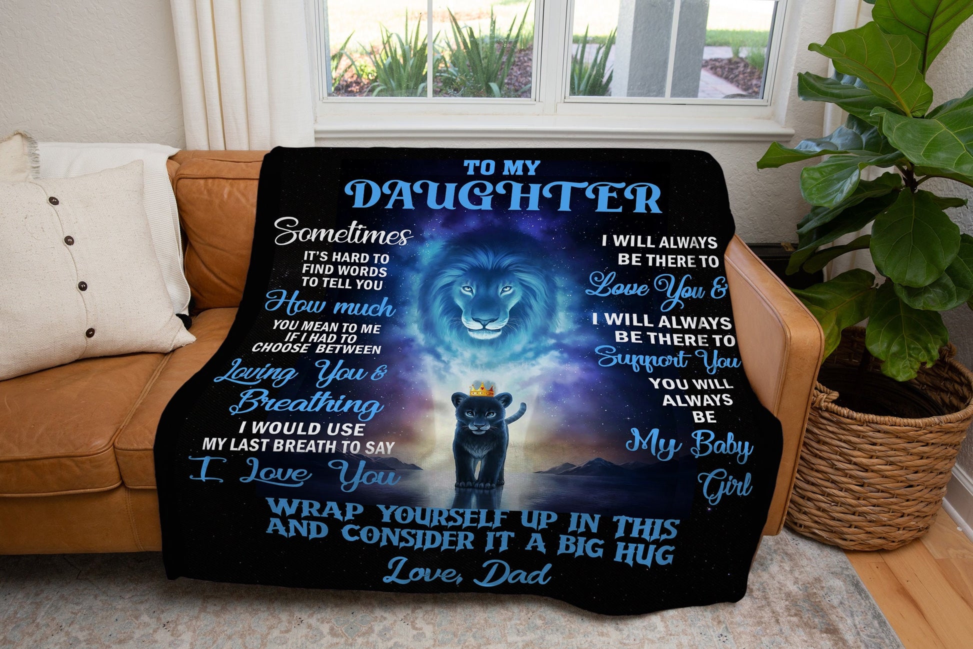 To My Daughter - My Baby Girl | Premium Plush Blanket, Queen, Throw, Fleece, Sherpa