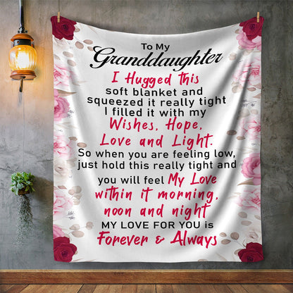 To My Granddaughter - Hope, Love, & Light | Premium Plush Blanket