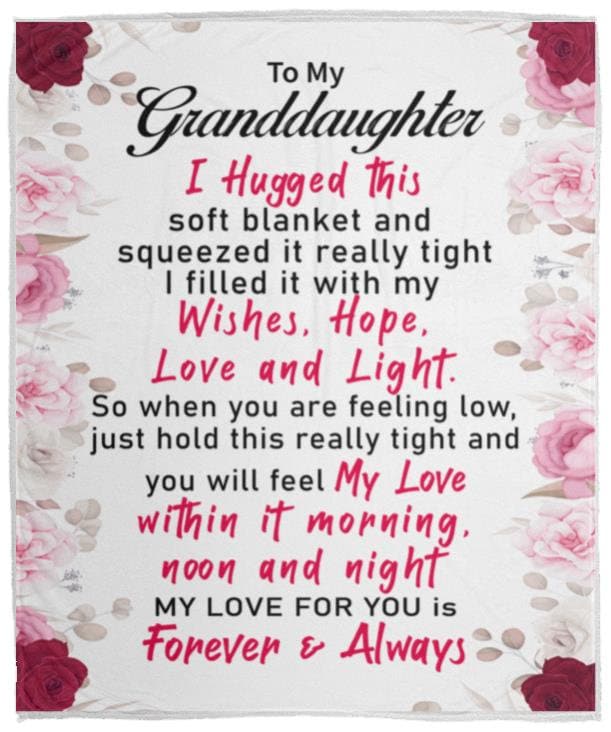 To My Granddaughter - Hope, Love, & Light | Premium Plush Blanket