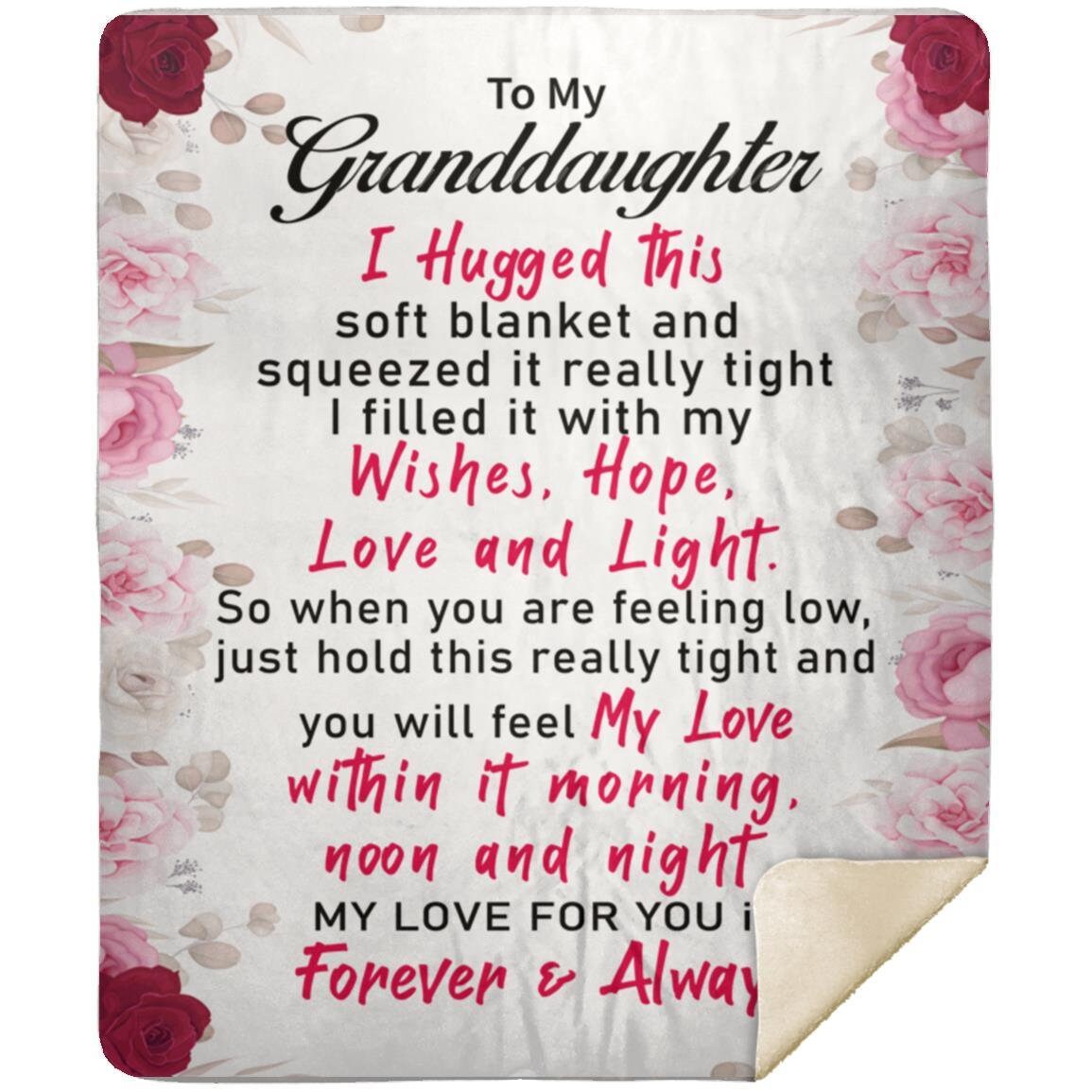 To My Granddaughter - Hope, Love, & Light | Premium Plush Blanket