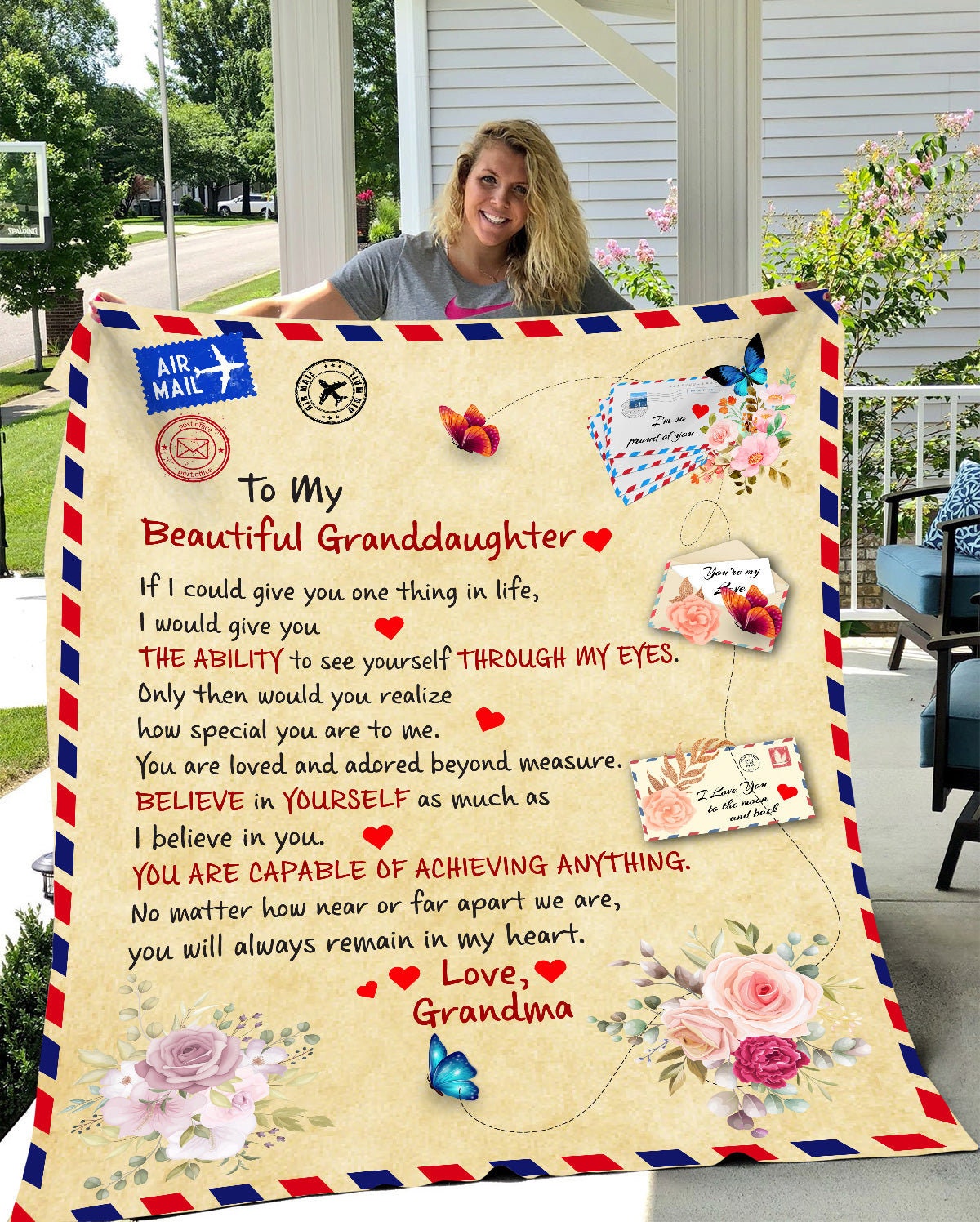 To My Beautiful Granddaughter | Premium Plush Blanket