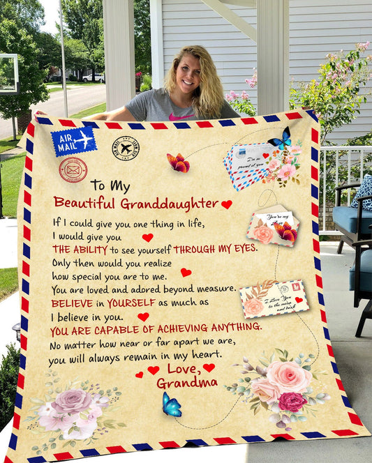 To My Beautiful Granddaughter | Premium Plush Blanket