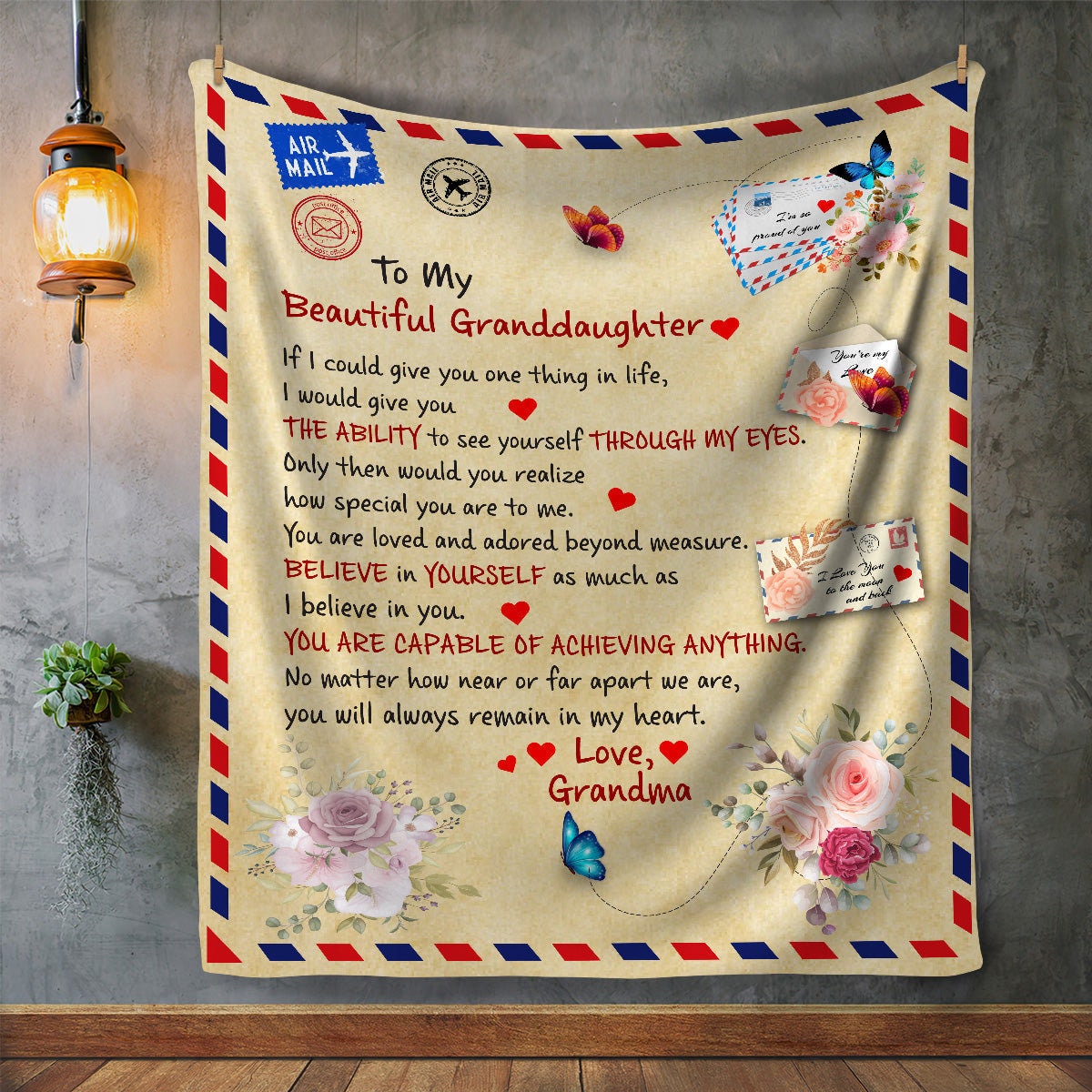 To My Beautiful Granddaughter | Premium Plush Blanket