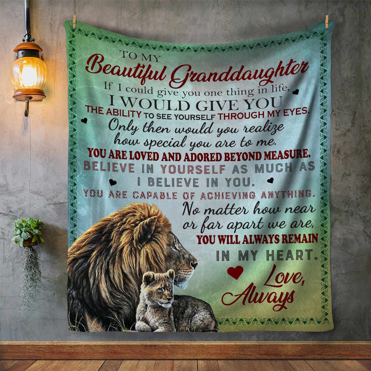 To My Beautiful Granddaughter - You Are Loved | Premium Plush Blanket