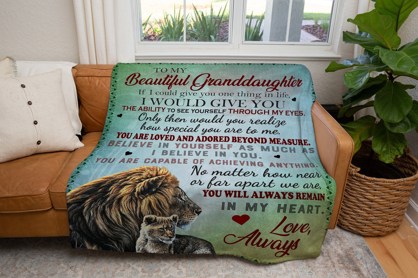 To My Beautiful Granddaughter - You Are Loved | Premium Plush Blanket