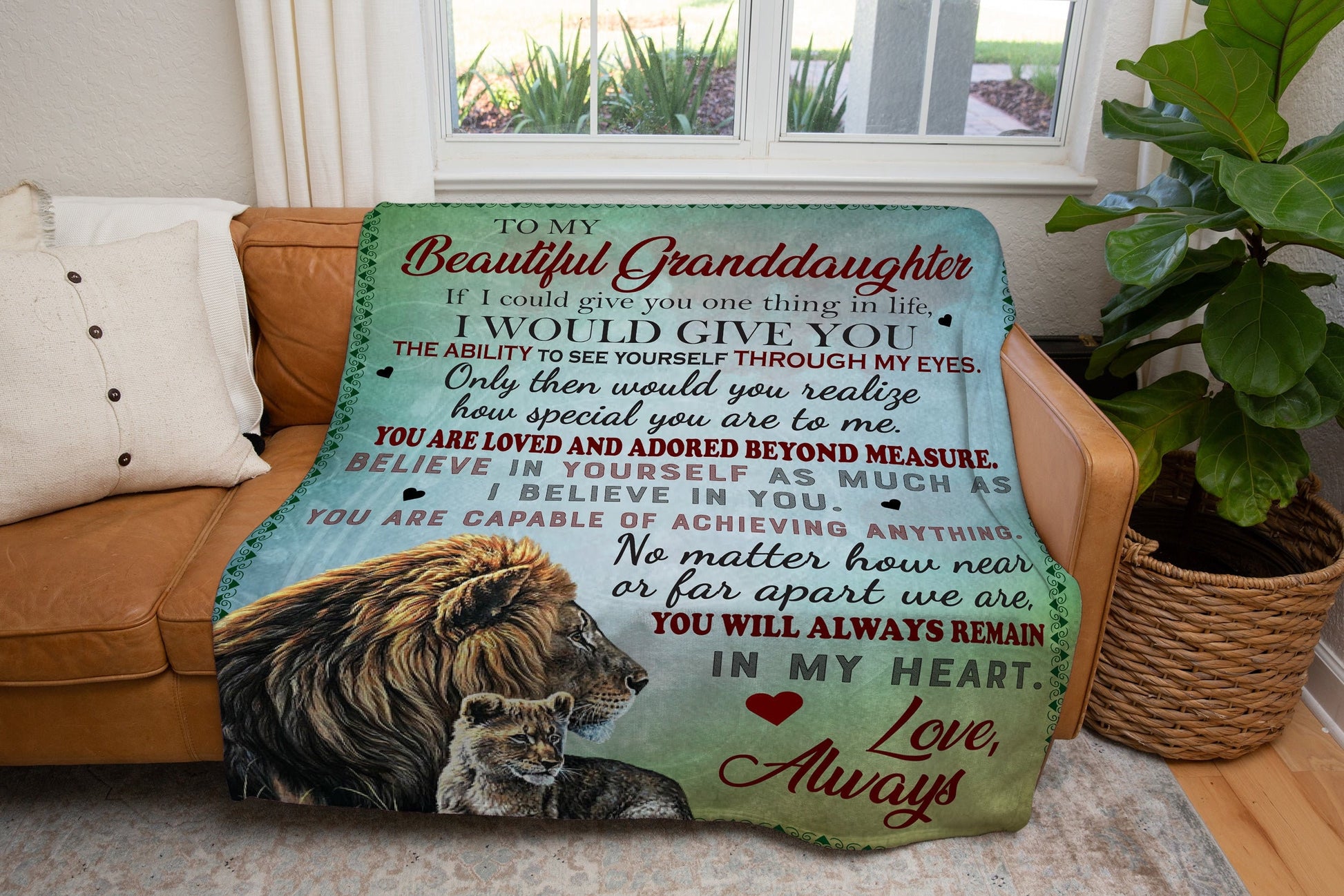 To My Beautiful Granddaughter - You Are Loved | Premium Plush Blanket