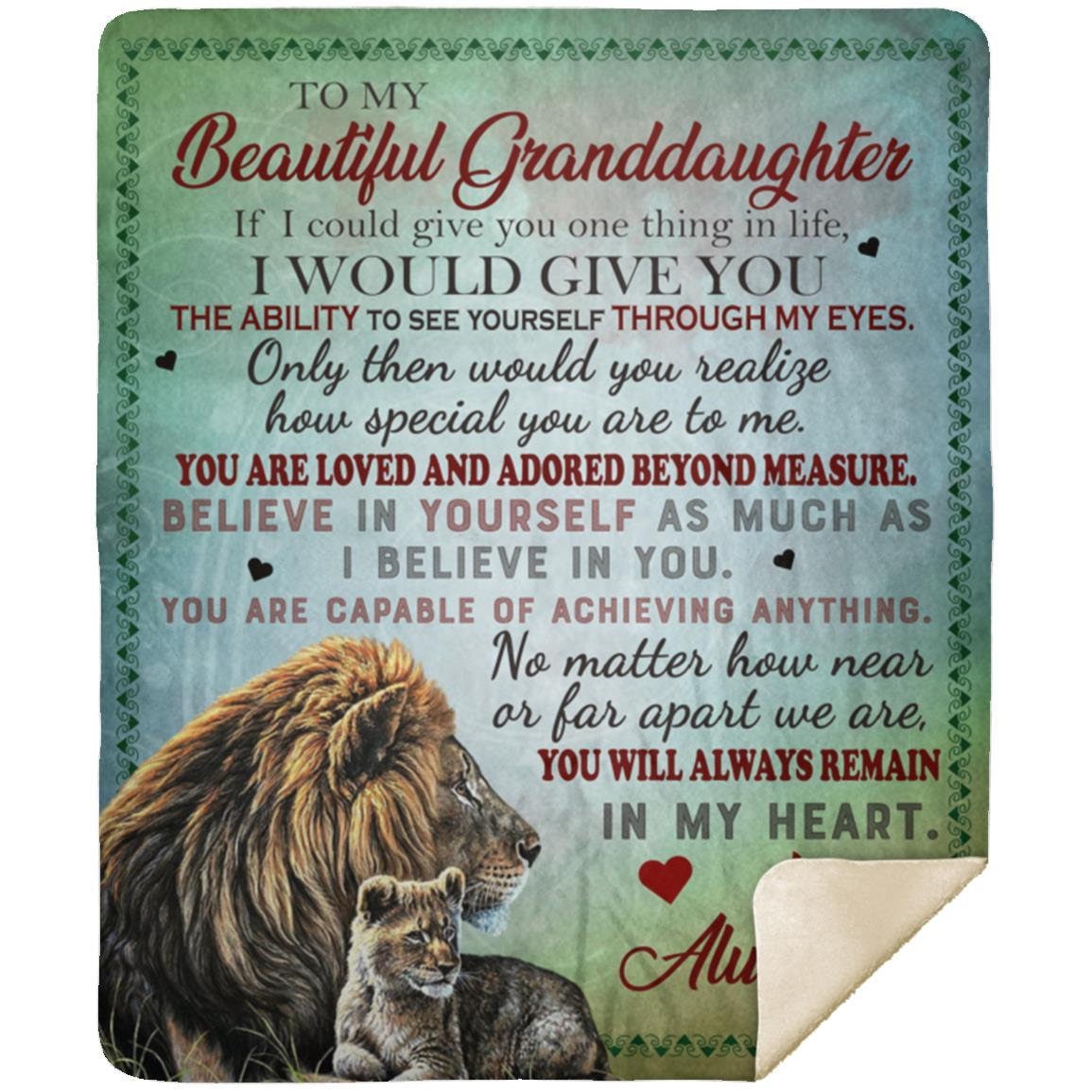 To My Beautiful Granddaughter - You Are Loved | Premium Plush Blanket