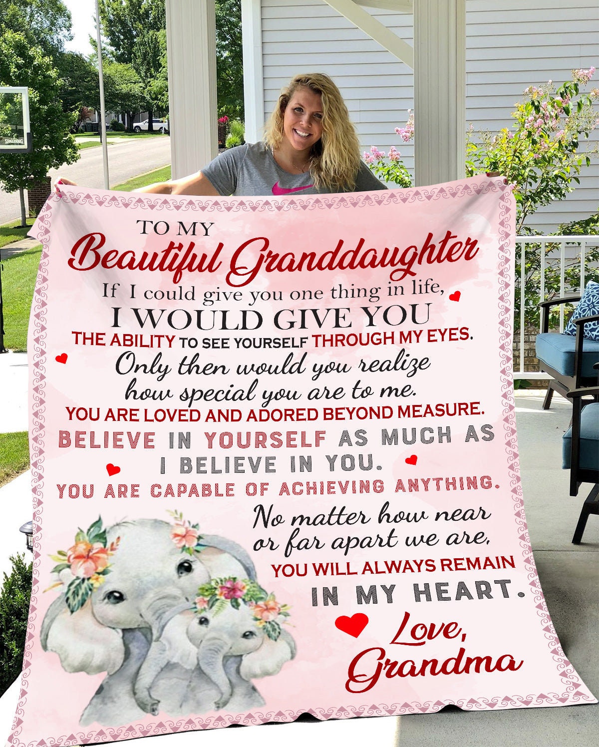 To My Beautiful Granddaughter | Premium Plush Blanket