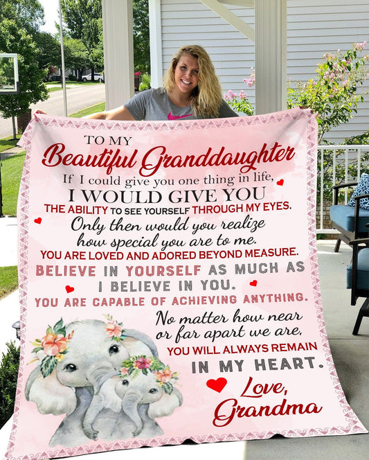 To My Beautiful Granddaughter | Premium Plush Blanket