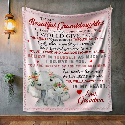 To My Beautiful Granddaughter | Premium Plush Blanket