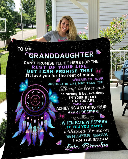 To My Granddaughter - Love You Forever | Premium Plush Blanket