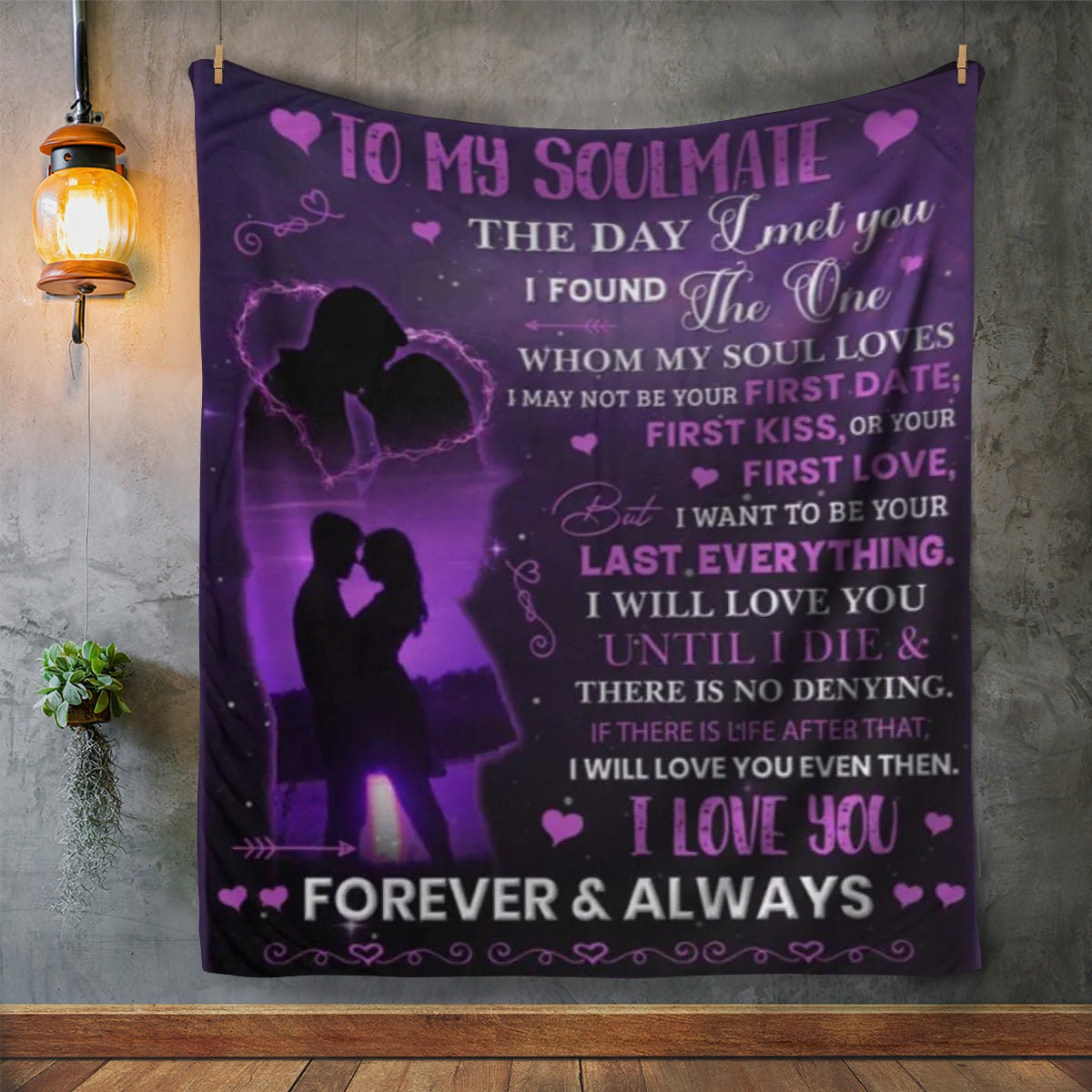 To My Soulmate - You Are The One | Premium Plush Blanket, Queen, Throw, Fleece, Sherpa