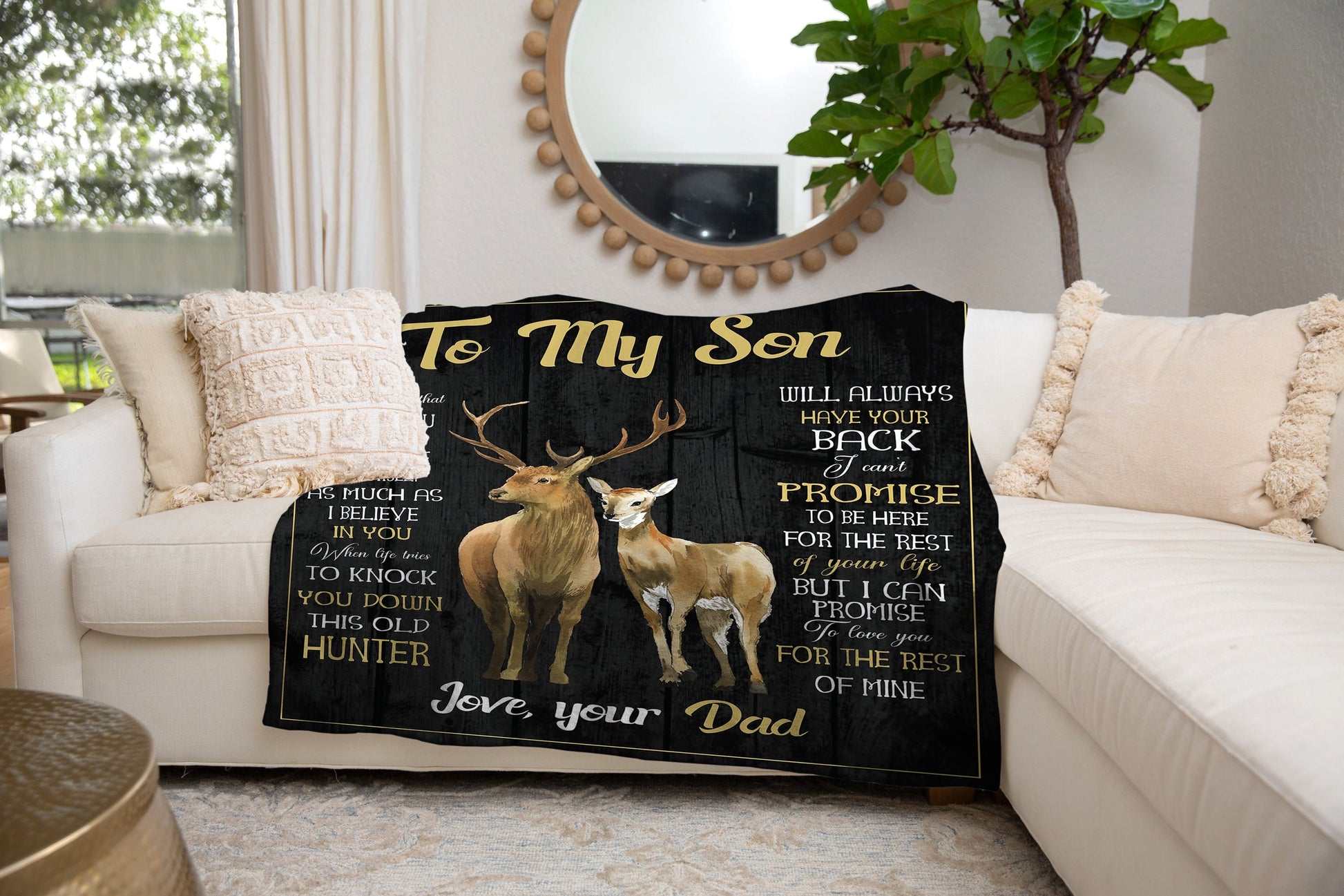To My Son - This Old Hunter | Premium Plush Blanket