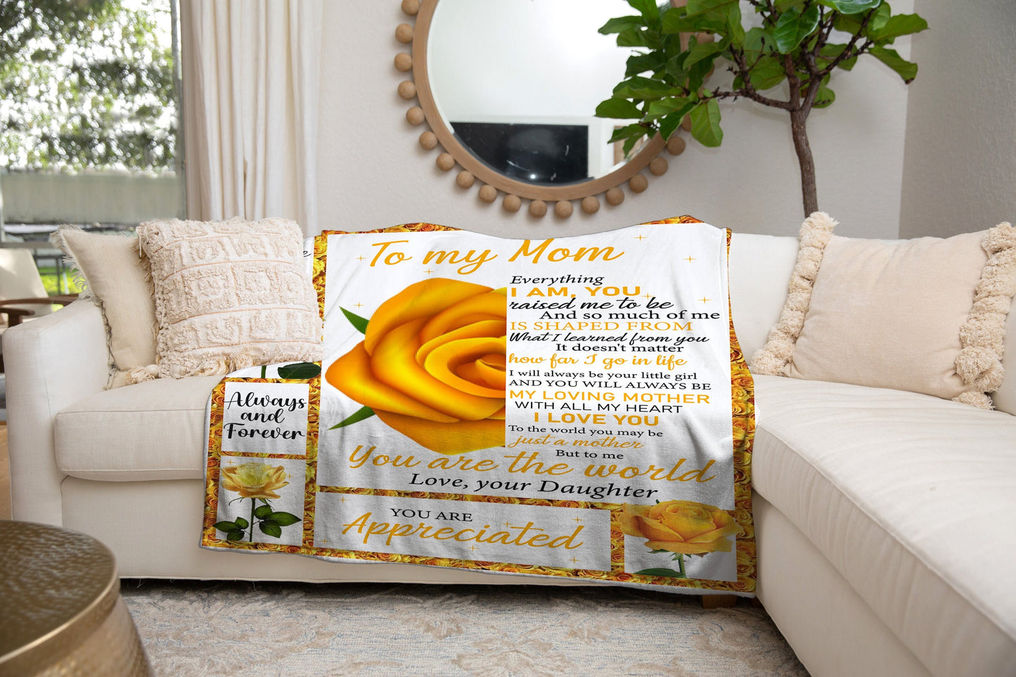 To My Mom - I love You | Premium Plush Blanket, Queen, Throw, Fleece, Sherpa